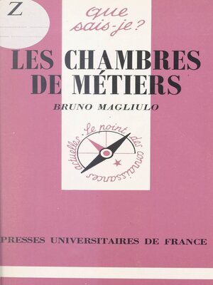 cover image of Les Chambres de métiers